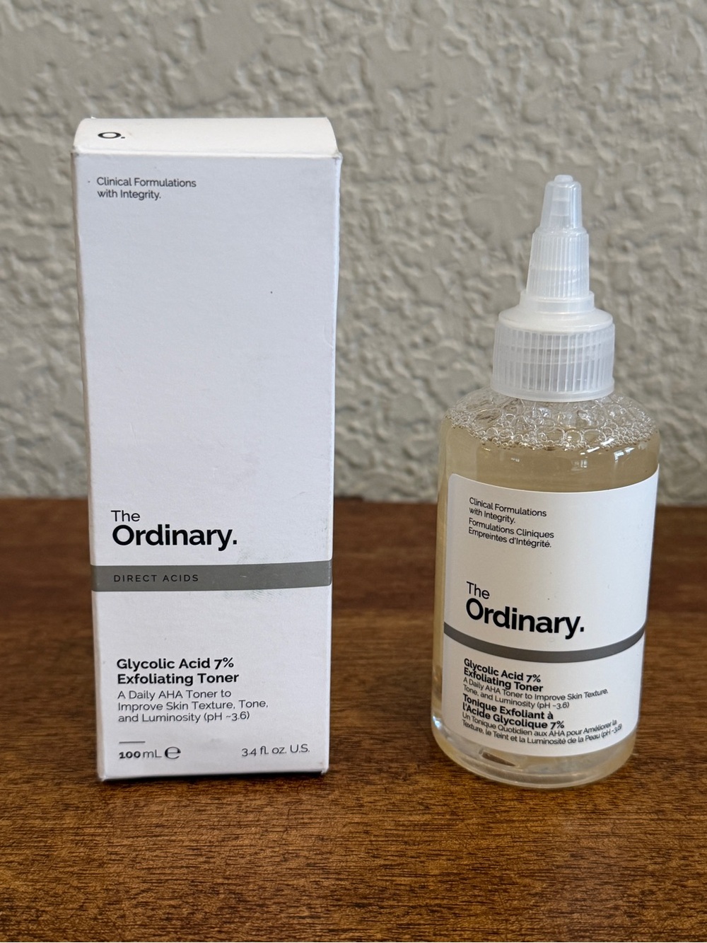 The Ordinary Glycolic Acid 7% Exfoliating Toner, Brightening Smoothing, 3.4 oz
